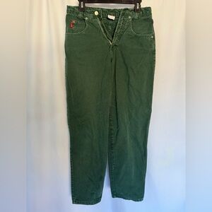Wide leg vintage y2k bongo Green Denim Jeans